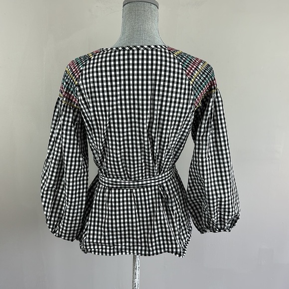Madewell Smocked Gingham Top Size Small - Picture 11 of 16